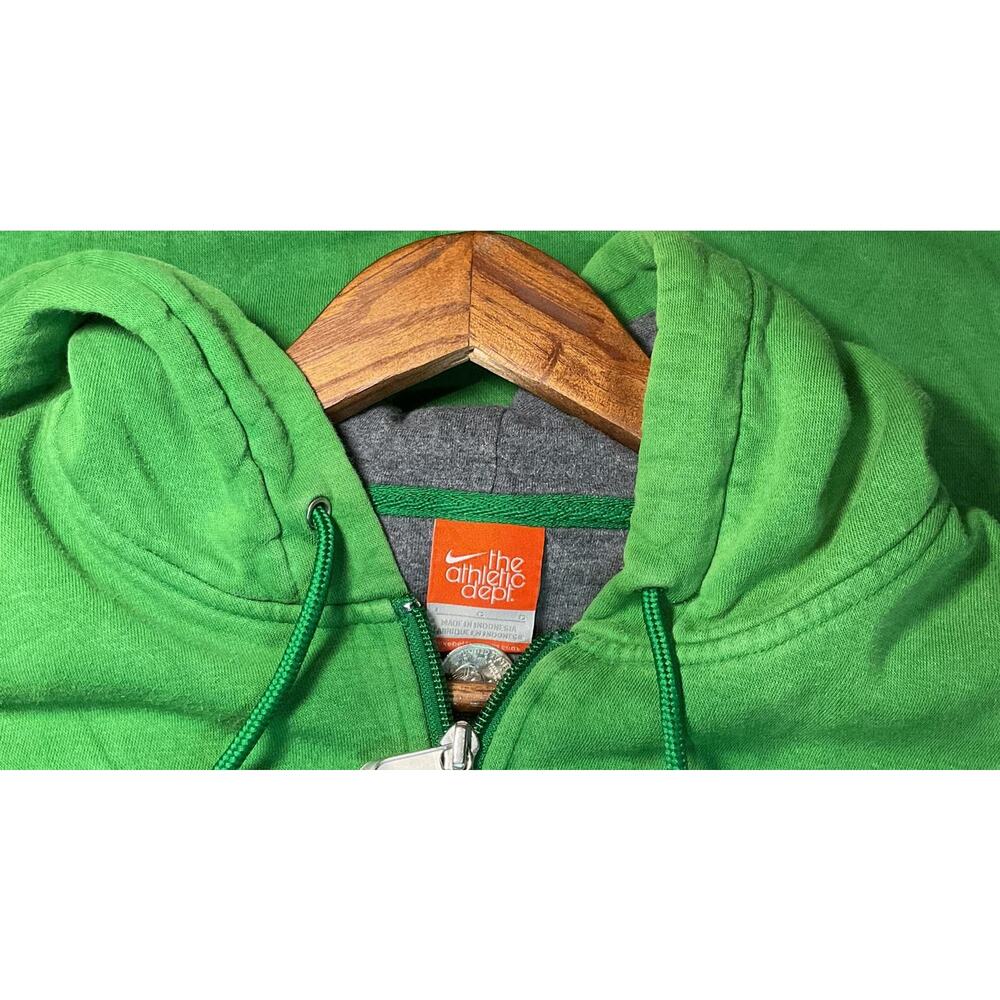 🟢 Nike “The Athletic Dept.” Zip-Up Hoodie – With Green Swoosh Edition Size L - Picture 4 of 5